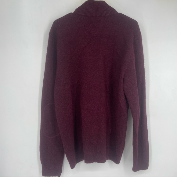 Kuna Womens XL Baby Alpaca Pima Cotton Full Zip Sweater Burgundy - Picture 8 of 8